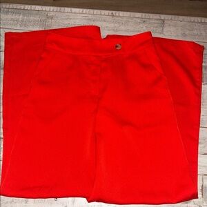 Lumiere Vibrant Red Satin Trousers